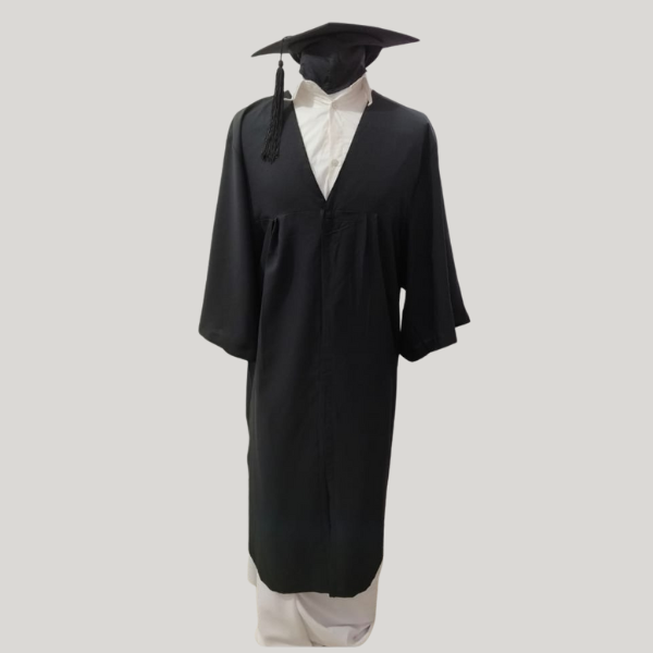 Black Graduation Gown & Cap Set(Purchase)