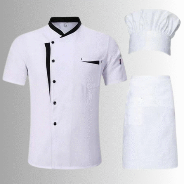 3-Piece Professional Chef Uniform Set for Men