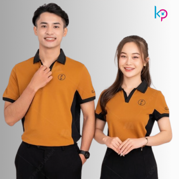 Mustard & Black Polo T-Shirt – Stylish Unisex Wear
