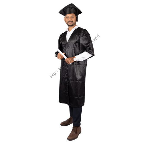 Black Graduation Gown & Cap Set(Purchase)