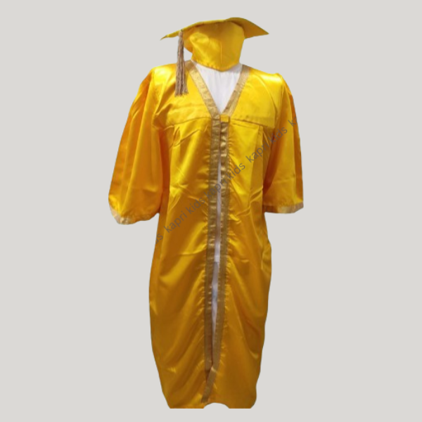 Yellow Graduation Gown Set