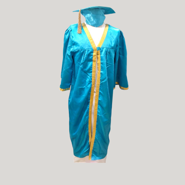 Blue Graduation Gown Set