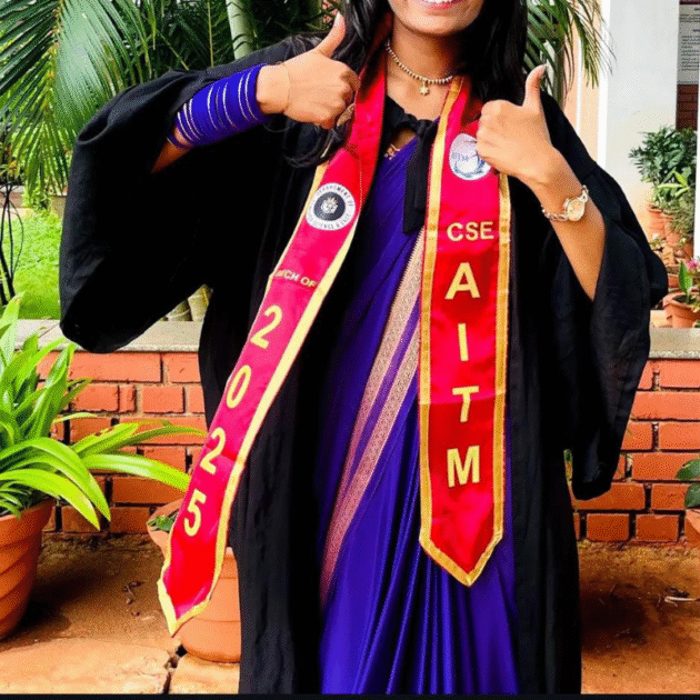 Graduation Stole – Red with Gold Trim