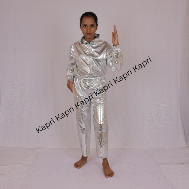 Silver Metallic Dance & Drama Costume