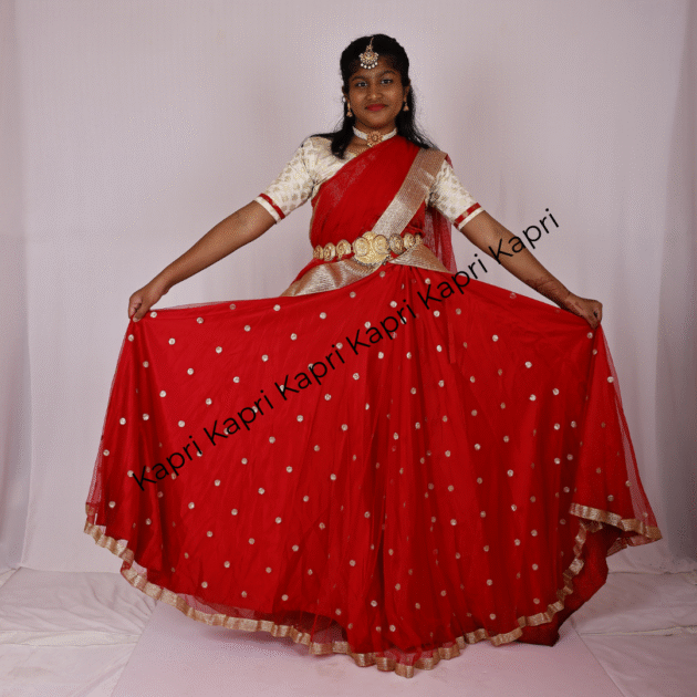 Traditional Red Lehenga Choli for Kids