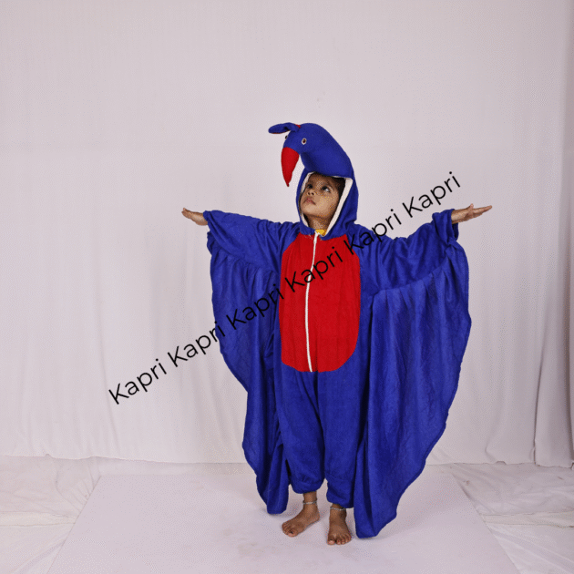 Kids' Blue Parrot Costume – Fancy Dress Bird Outfit for Children