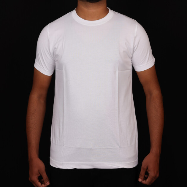 Round Neck White Tshirts - Cotton