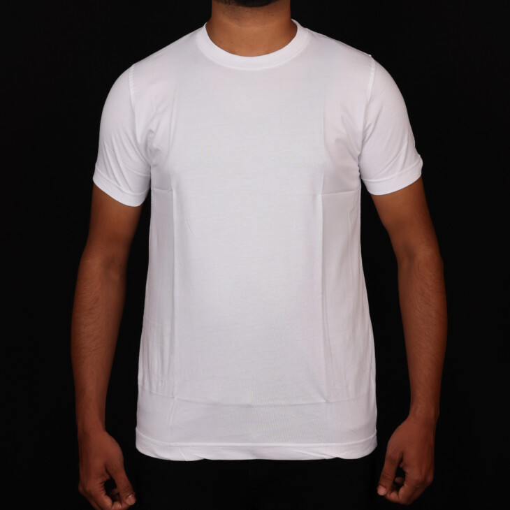 Round Neck White Tshirts - Cotton
