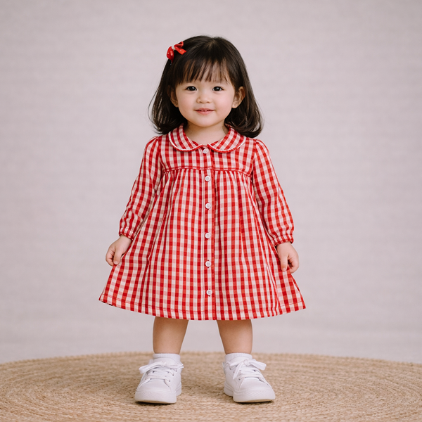 White Red Boder Frocks