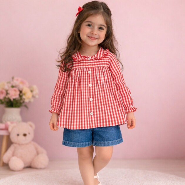 White Red Boder Frocks