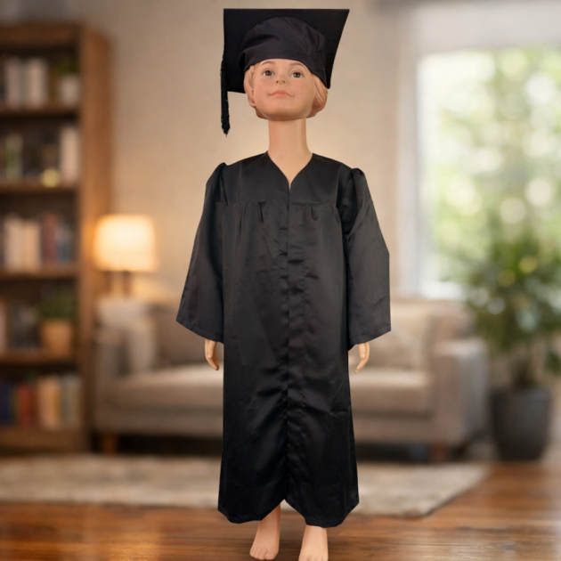Kids Graduation Gown with Cap – School Ceremony Dress