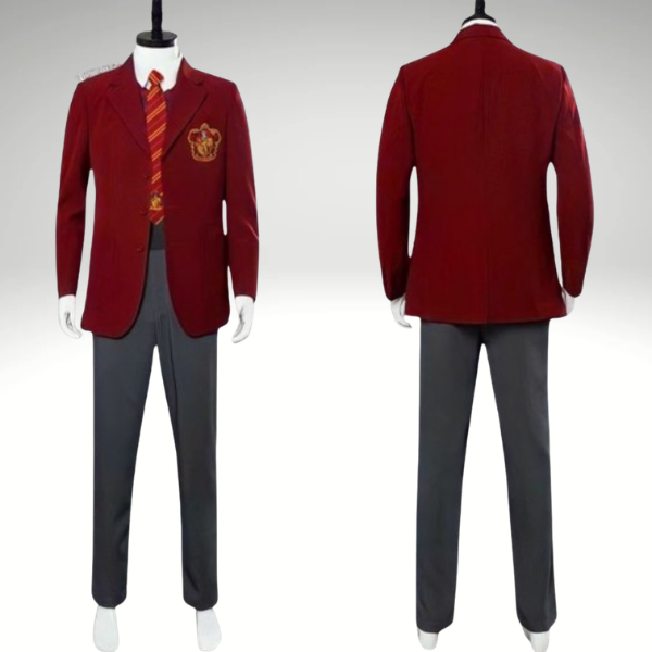 Boys Premium School Blazer Uniform – Red Blazer with Grey Trouser