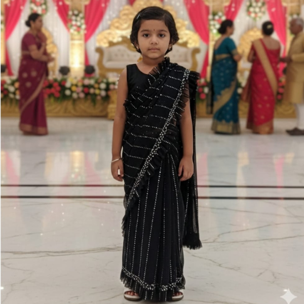 Black Kids Saree