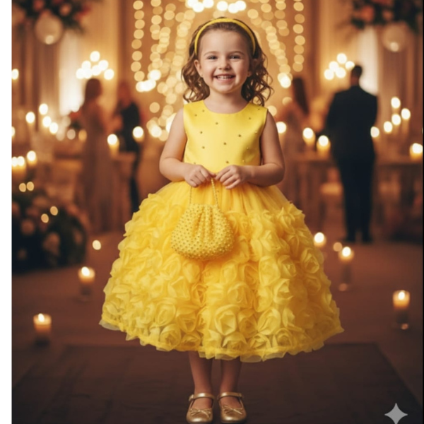 Yellow Kids Frock Costume
