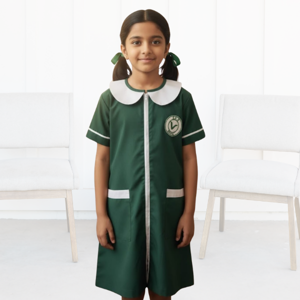 Girls School Uniform Dress – Smart Front Zip Daily Wear
