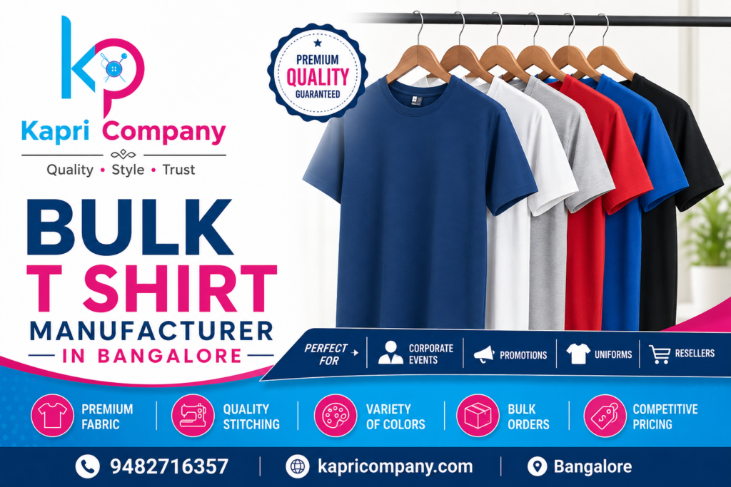 Bulk T Shirt Manufacturer in Bangalore